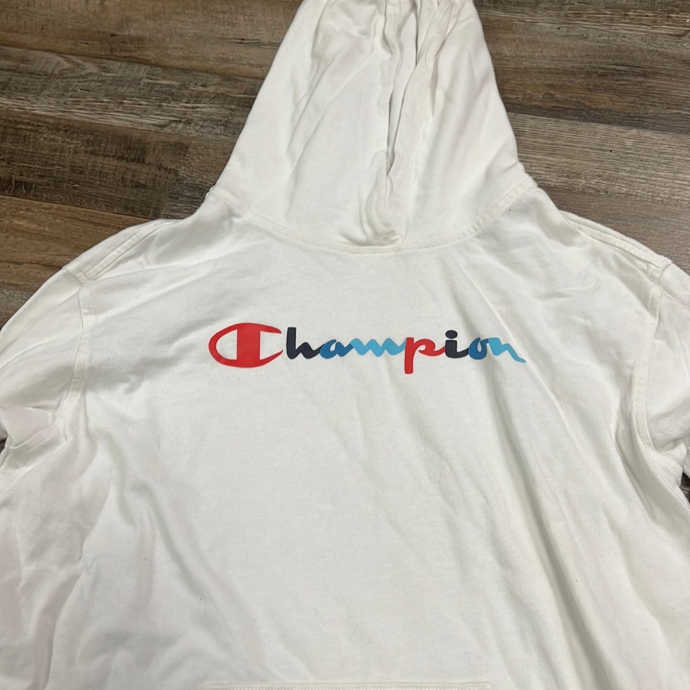 White Champion hoodie